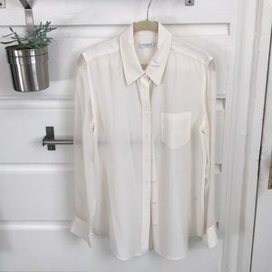 make an offer! Off-white Equipment silk longsleeve